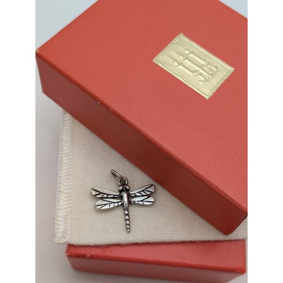 James Avery Dragonfly Sterling Silver Charm Pendant Box & Dust Bag Included - Picture 2 of 4